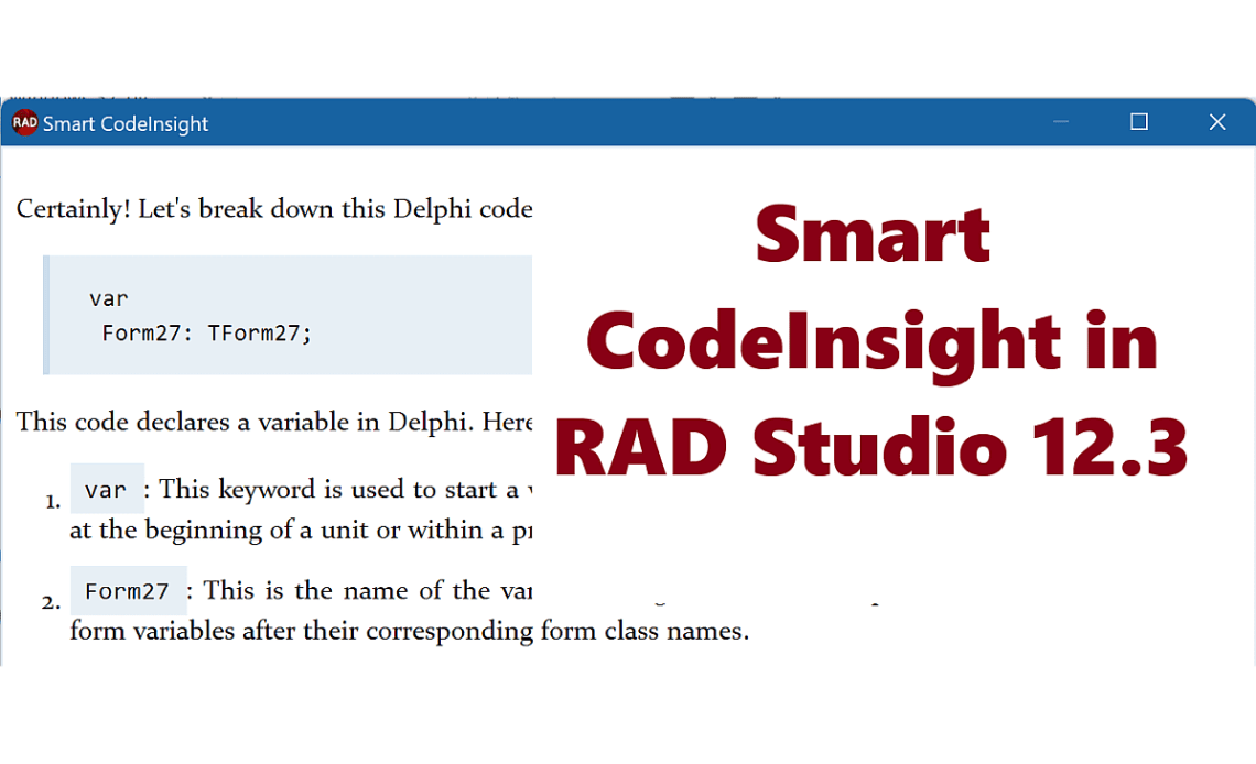 RAD Studio 12.3 特性