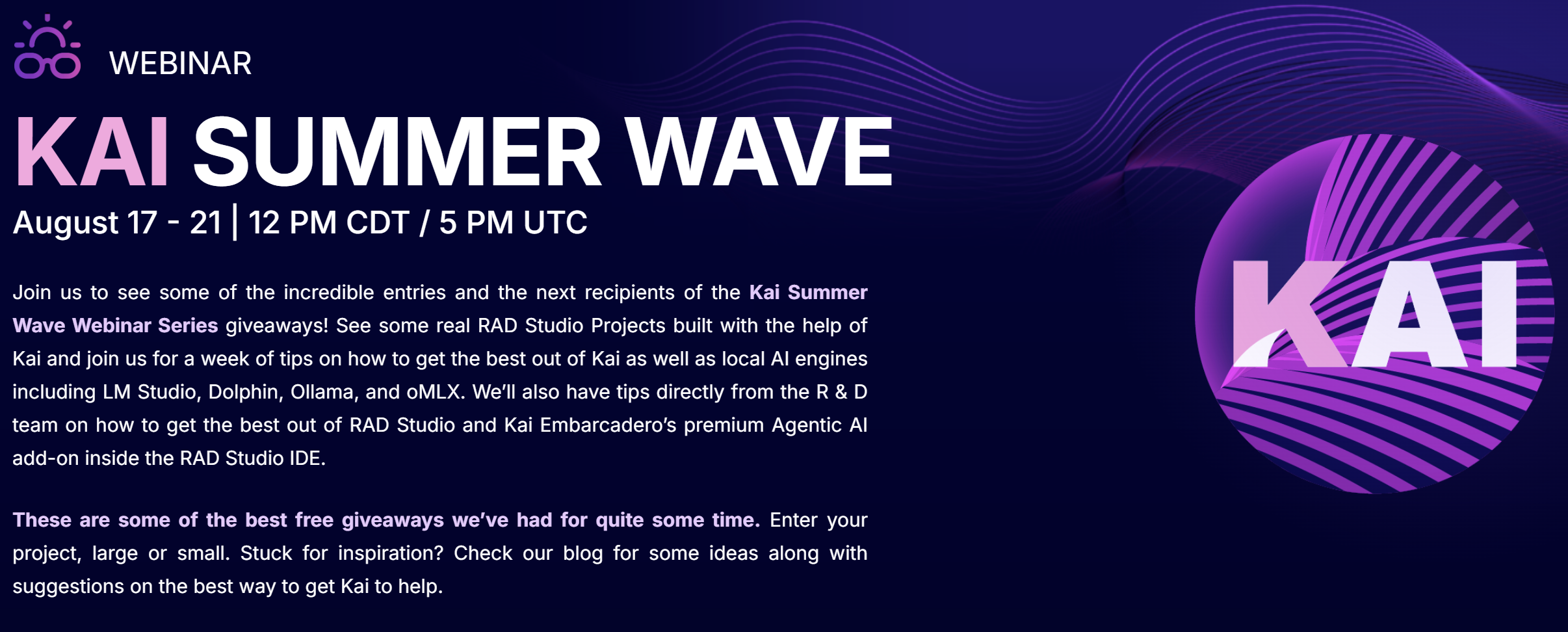 Kai Summer Wave特别网络研讨会